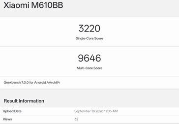 未发布的小米 18 Pro 的 Geekbench 7 跑分列表