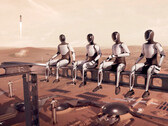 特斯拉 "擎天柱 "机器人部署在火星上进行建筑工作。(图片来源：SpaceX）
