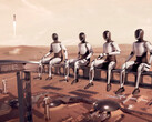特斯拉 "擎天柱 "机器人部署在火星上进行建筑工作。(图片来源：SpaceX）