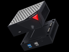 Mbox 8 Pro 的可拆卸底座增加了连接端口和一个 3.5 英寸 SATA 硬盘驱动器端口（图片来源：Banggood）