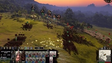 一张展示《Total War: Three Kingdoms》中一场战斗的图片。