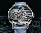 Armin Strom Gravity Equal Force Ultimate Sapphire Blue腕表（如图）拥有41毫米不锈钢表壳，表盘为透明蓝宝石水晶。(图片来源：Armin Strom）