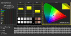 校准前的ColorChecker