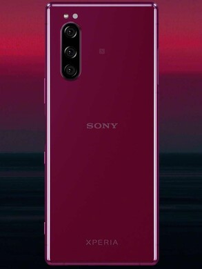 红色的索尼Xperia 5（图片来源：索尼）。