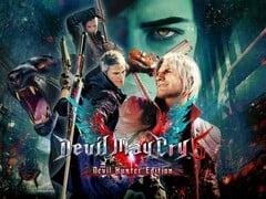 卡普空《鬼泣5》“恶魔猎人版”的官方宣传主视觉图。