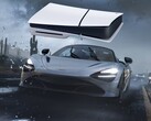 Forza Motorsport 5》横幅与 PS5 游戏机一起展示