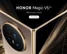 Magic V5 将于 7 月 15 日在马来西亚发布。图：可折叠手机的宣传图。(图片来源：Honor)