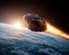 小行星 2024 YR4 可能在 2032 年与月球相撞。小行星接近地球的艺术印象。(图片来源：Mathiasalvez，Adobe Stock）