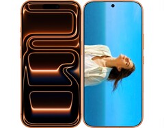 iPhone 17 Pro（左）与Honor 600（右）相邻。