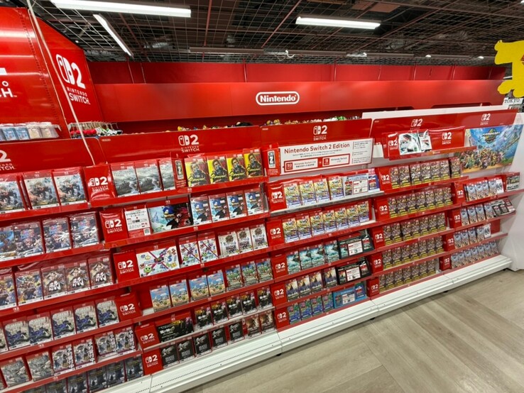 日本零售商出售的任天堂 Switch 2 游戏（图片来源：Nintendeal X 账户）
