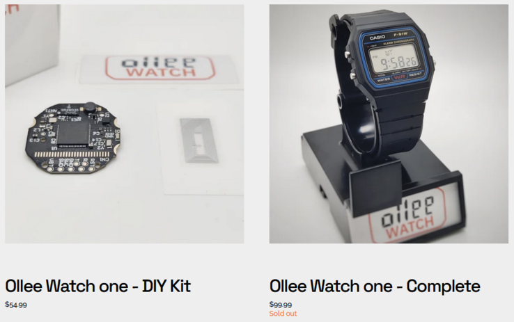 Ollee Watch mod 可以单独购买，也可以花 99.99 美元预先购买。(图片来源：Ollee Watch）