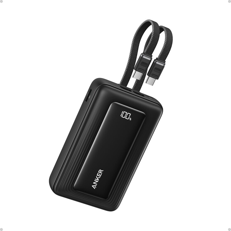 Anker Zolo 电源箱（20K、45W、内置双 USB-C 电缆）。(图片来源：Anker）