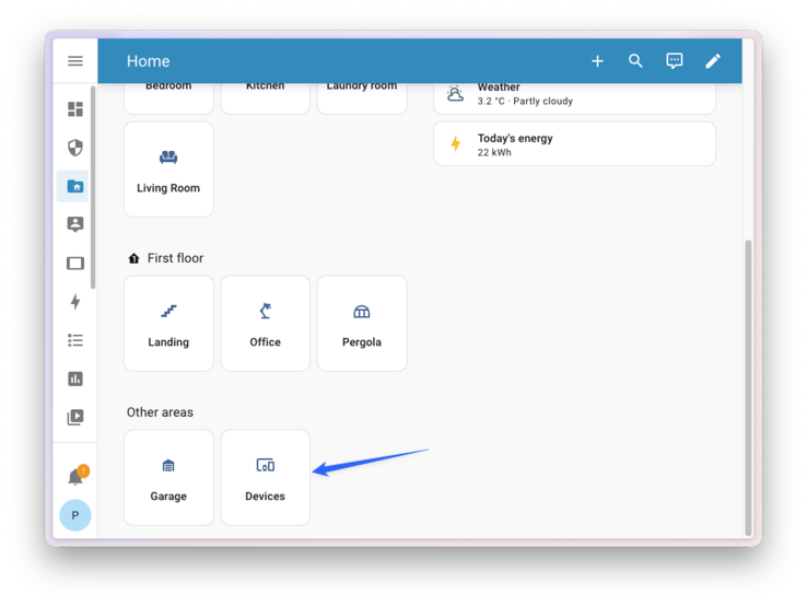 家庭助理 2026.1 新增设备页面。(图片来源：家庭助理）