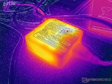 运行高负荷时，交流适配器的温度可达 44 C 以上