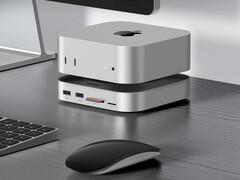 Ugreen 的全新基座解决方案营造出 Mac 悬浮的效果。(图片来源：Ugreen）