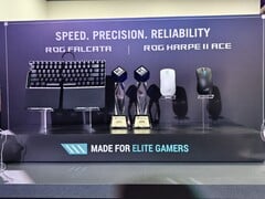 华硕 ROG Falcata 键盘和 Harpe 2 Ace 鼠标在 Computex 2025 上亮相（图片来源：Notebookcheck）
