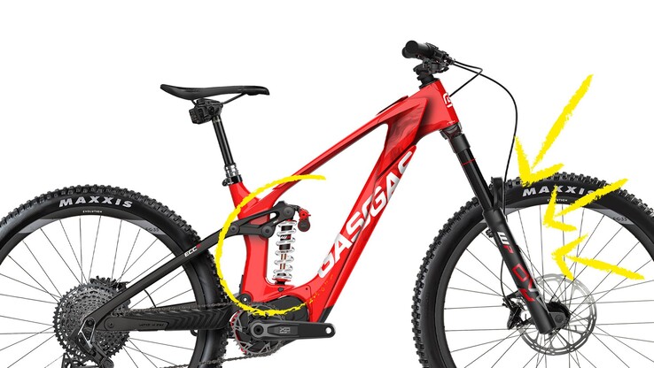 Gasgas ECC 6 电动自行车的悬挂系统由 DVO 设计。(图片来源：Gasgas）