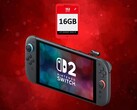 展示的任天堂 Switch 2 配备 16GB Game-Key 卡（图片来源：任天堂美国公司，有编辑）