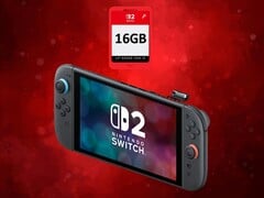 展示的任天堂 Switch 2 配备 16GB Game-Key 卡(图片来源:任天堂美国公司,有编辑)