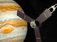 艺术家绘制的靠近木星的太空探测器插图。(图片来源：Andrew-Art - Pixabay）
