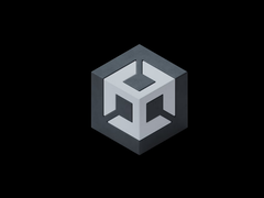黑色背景中的 Unity 徽标（图片来源：Unity）