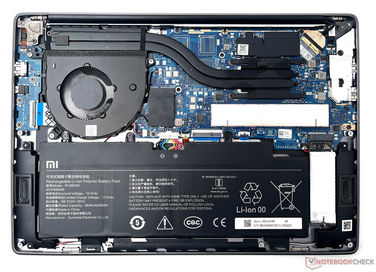 小米NoteBook Pro的内部结构