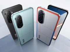 小米 Poco M7 的三种首发颜色。(图片来源：小米）