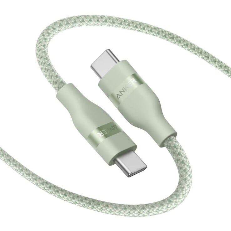 Anker USB-C 至 USB-C 连接线(3 英尺,240 瓦,升级再造编织),萌芽绿