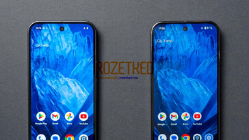 从左到右依次为 Pixel 9 和 Pixel 9 Pro。(图片来源：Rozetked）
