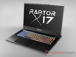 在审查中：Eurocom Raptor X17。测试装置由Eurocom提供