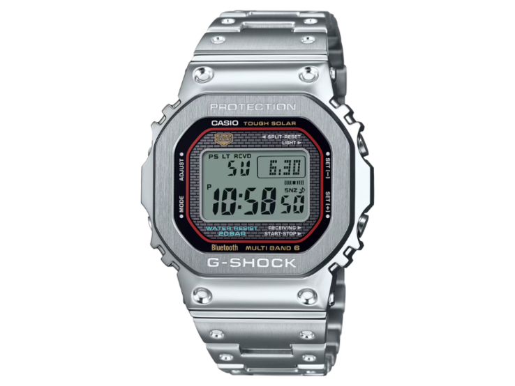 传闻中的卡西欧 G-Shock GMW-B5000D 橙色系列手表预计将与 GMW-B5000D-1C 红色系列手表（上图）相似。(图片来源：卡西欧）