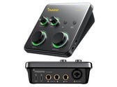Maono P1 音频接口配备了一个 XLR/麦克风接口和一个 1/4 英寸乐器接口。
