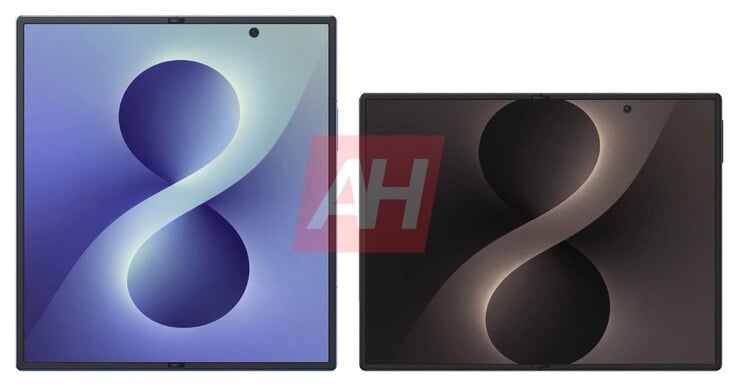 三星Galaxy Z Fold8 Ultra(左)比Galaxy Z Fold8 Wide(右)更高,但更窄。