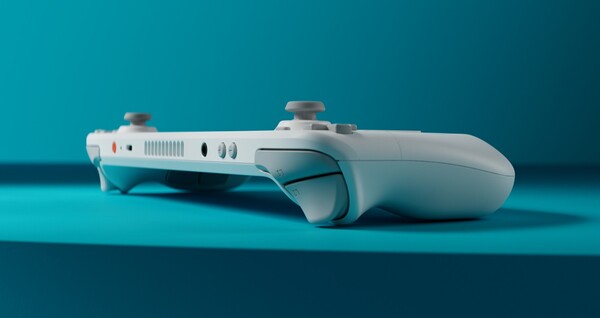 Steam Deck OLED：白色限量版采用橙色电源按钮。(图片来源：Valve）