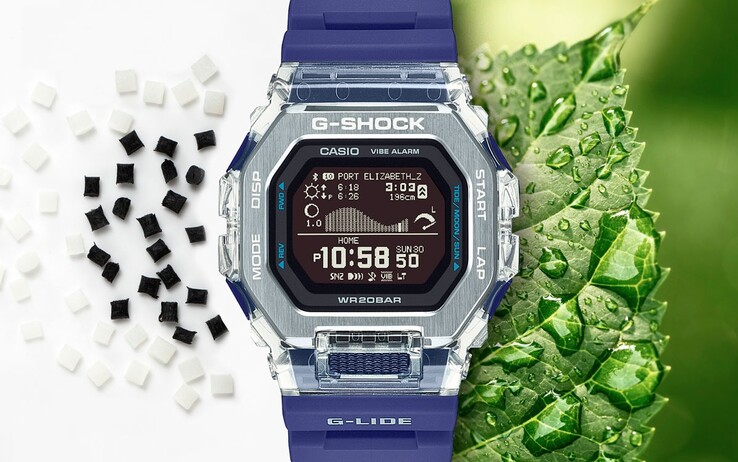 这张宣传图确实暗示了这款手表使用了生物塑料。(图片来源：Casioblog）