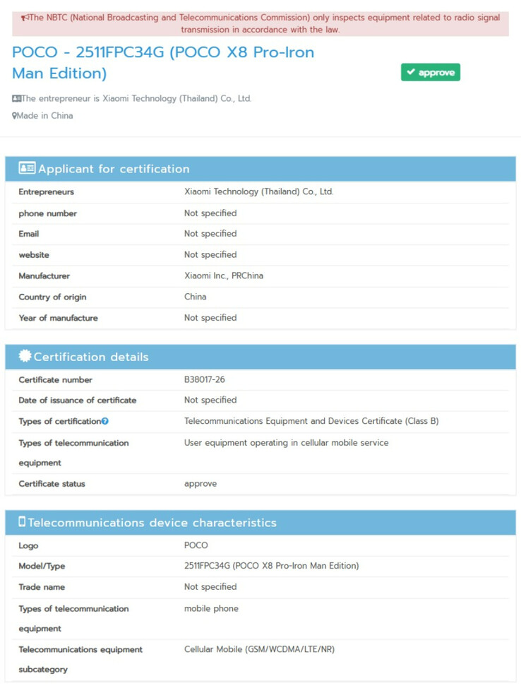 (图片来源：NBTC）